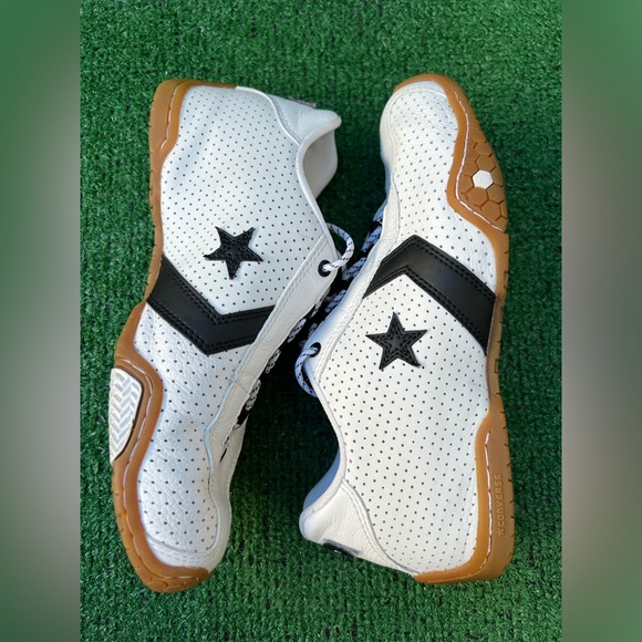 CONVERSE CATCH 22 OX White/Black Leather Sneaker Shoe Men Size 6 Women 7.5 Used - Picture 7 of 16